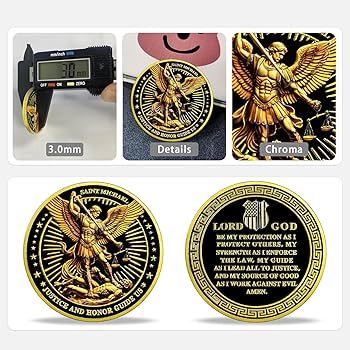 Amazon.co.jp: 聖ミカエル チャレンジコイン 米国警察官